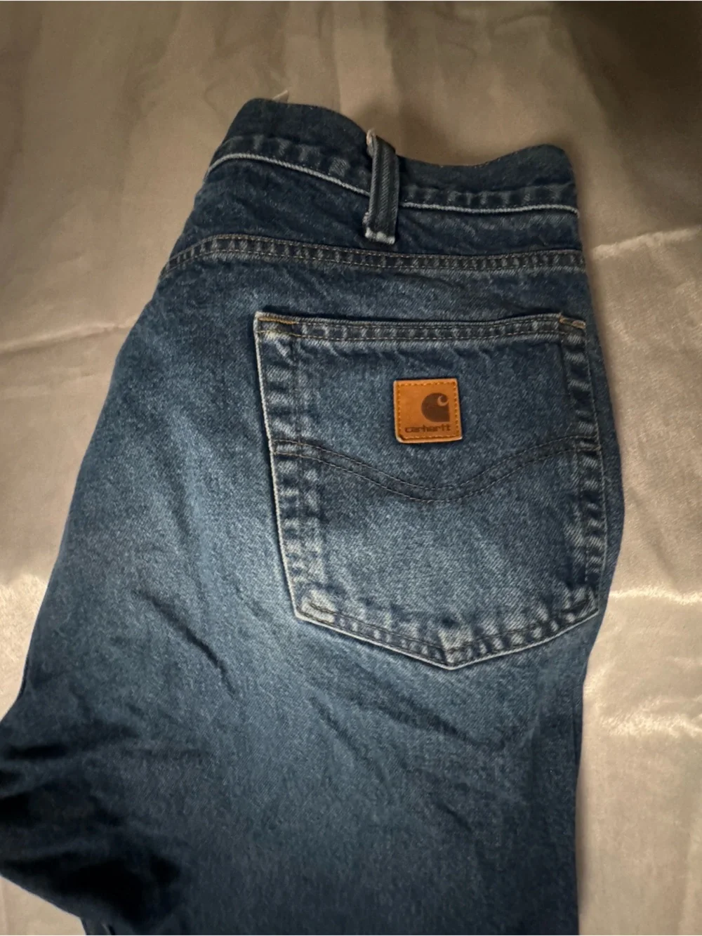 Carhartt Men's straight Relaxed Fit Indigo Blue Jeans y2k mid 2000’s